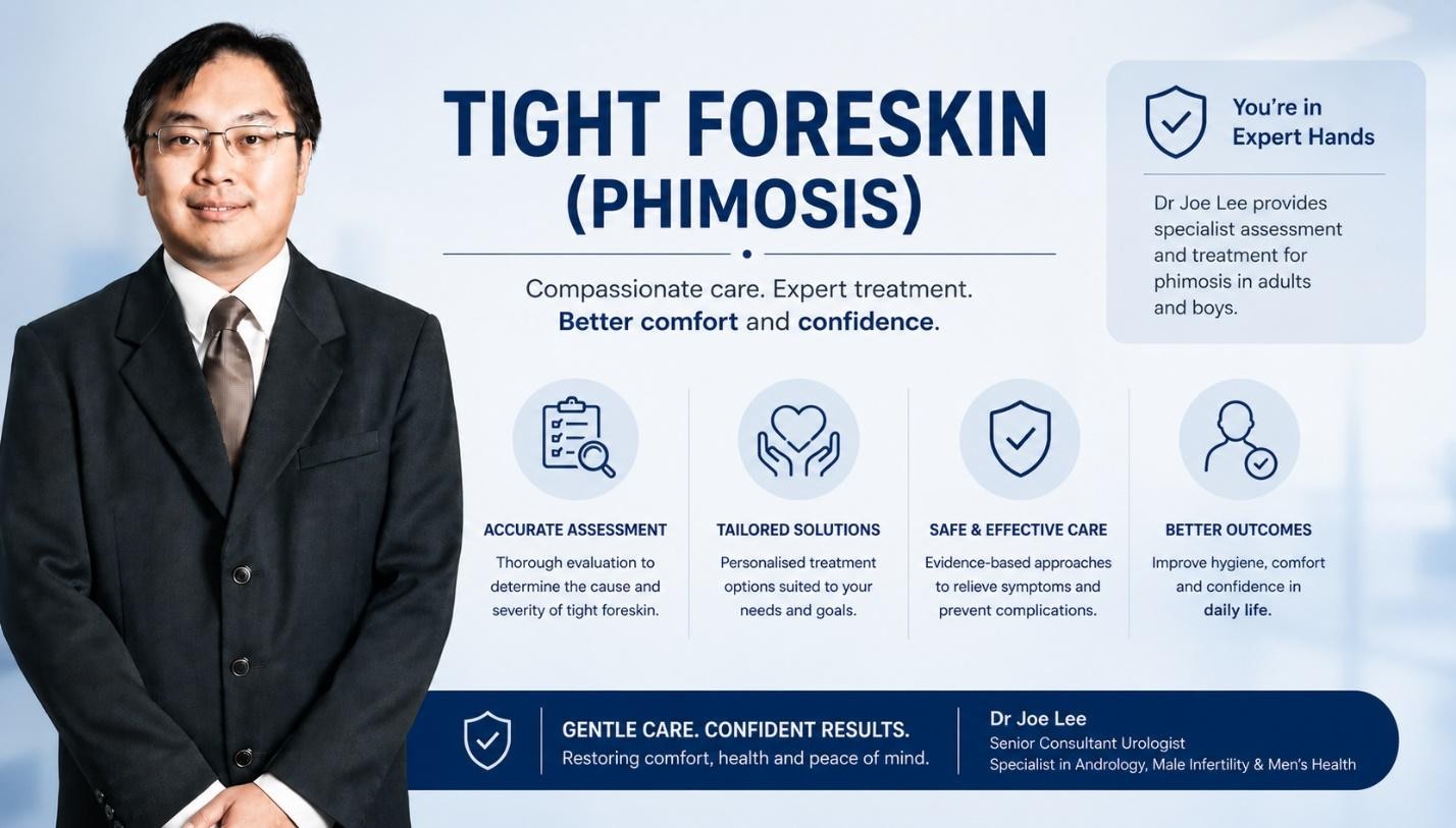 Andrologist phimosis foreskin problems men's health Singapore